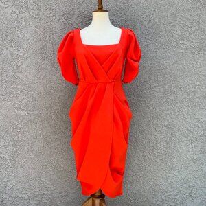 Gabrielle Union for New York & Co Orange Crepe Dress, size S